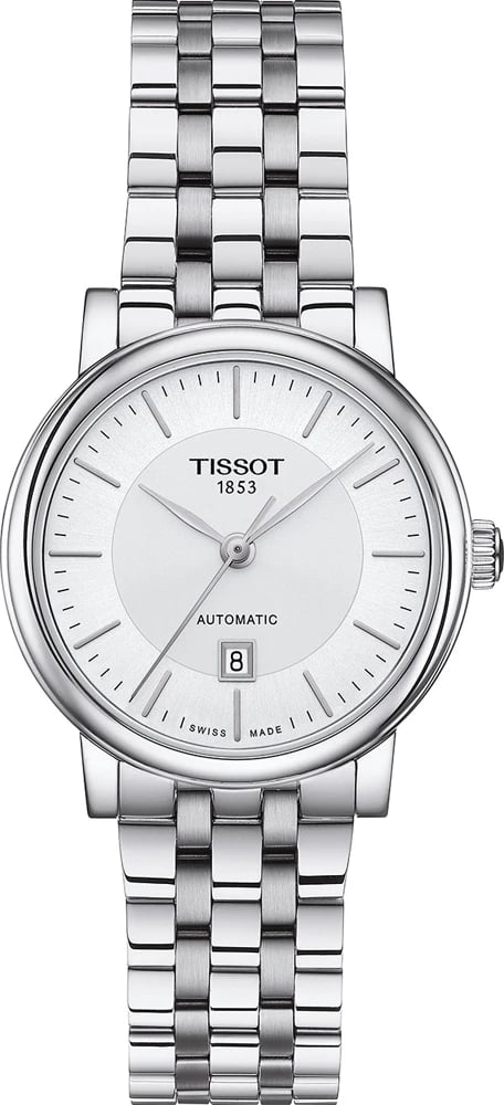 Orë dore për femra TISSOT Carson Automatic, argjendi