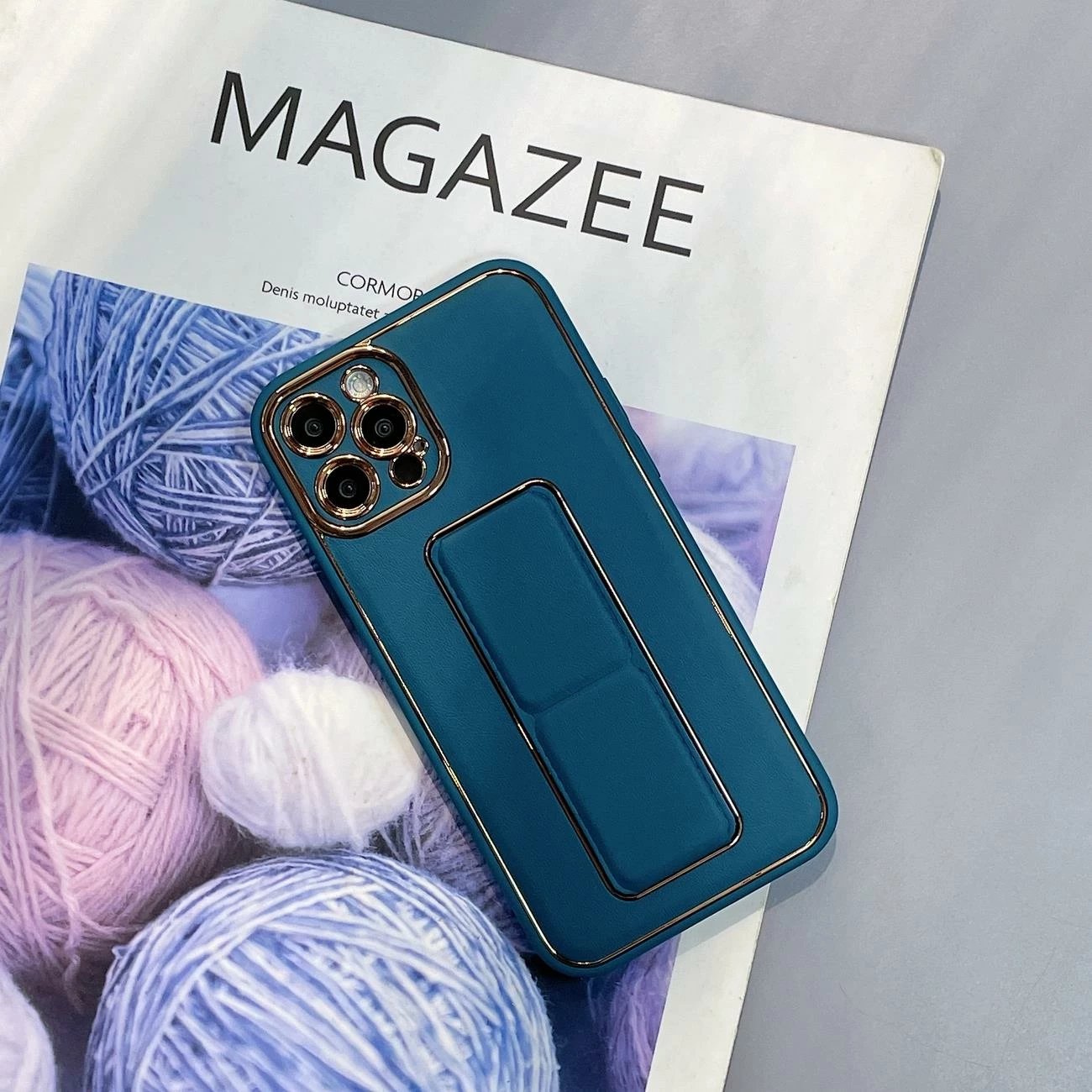 Mbështjellës Hurtel Kickstand Case për Samsung Galaxy A13, silikon, kaltër Mbështjellës Hurtel Kickstand Case për Samsung Galaxy A13, silikon, kaltër