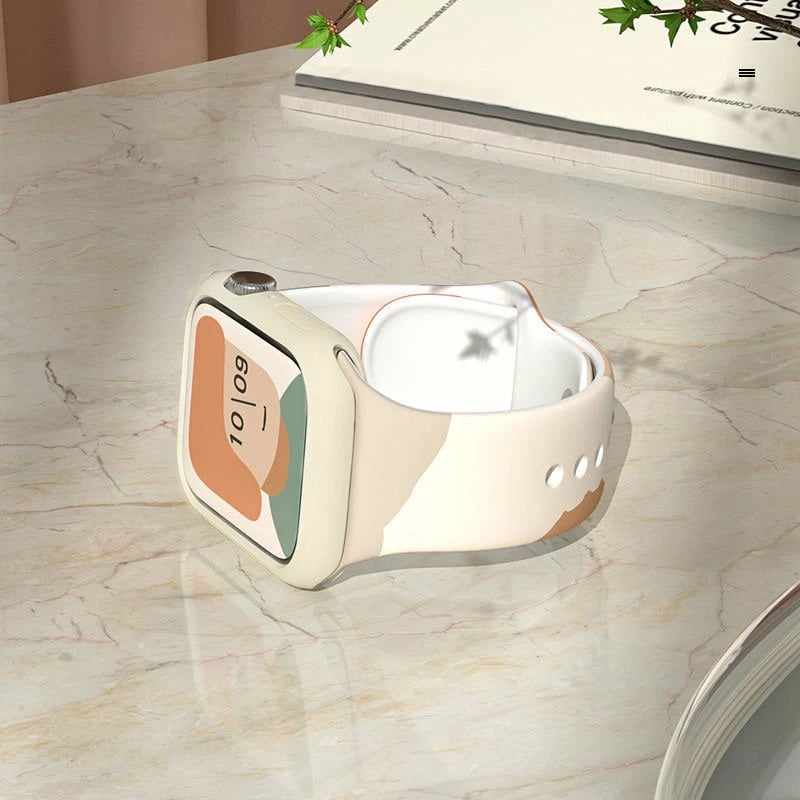 Rrip silikoni për Apple Watch Hurtel Moro Band, 38/40/41mm, bezhë/kuqe/portokalli Rrip silikoni për Apple Watch Hurtel Moro Band, 38/40/41mm, bezhë/kuqe/portokalli