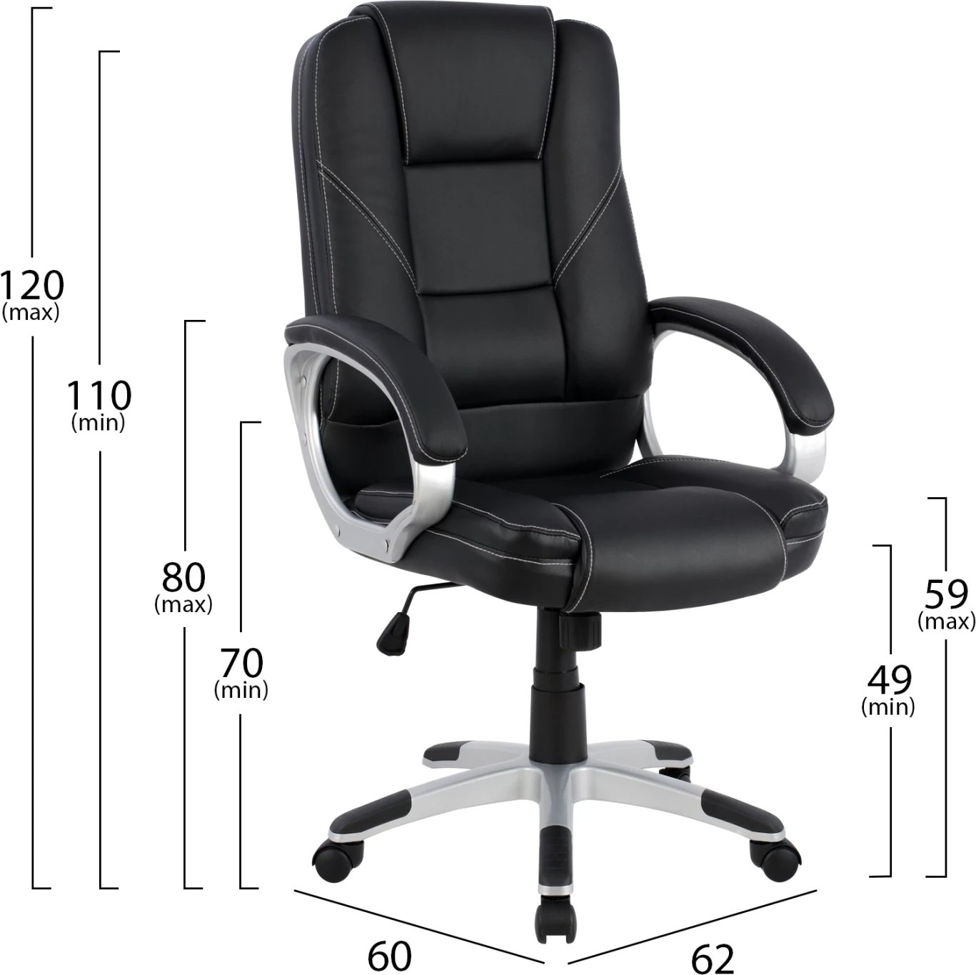 Karrige për zyre JAYA FH1091.01, e zezë