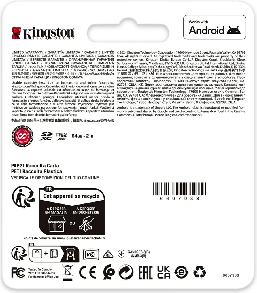 Kartelë memorie microSDXC Kingston Canvas Go Plus Gen4 128GB, e zezë