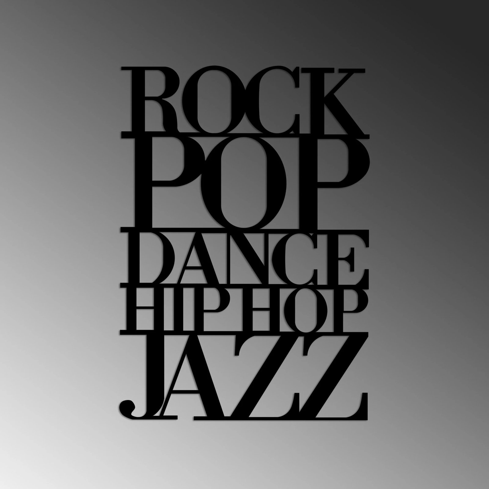 Aksesor dekorativ metalik për mur, Wallity, We Love Music - L