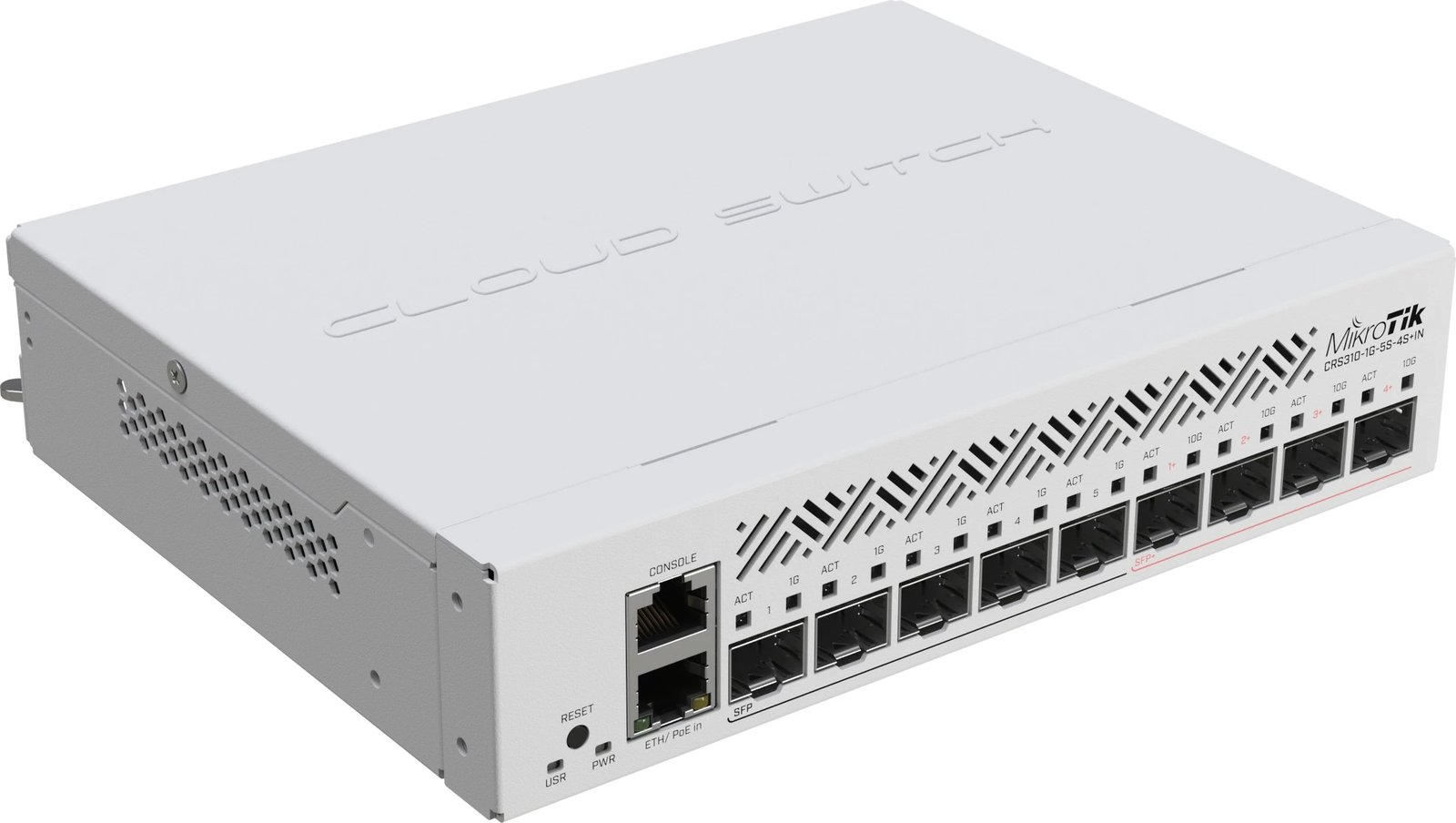 Switch MikroTik CRS310-1G-5S-4S+IN, Managed, L3, PoE, Rack mounting, 1U
