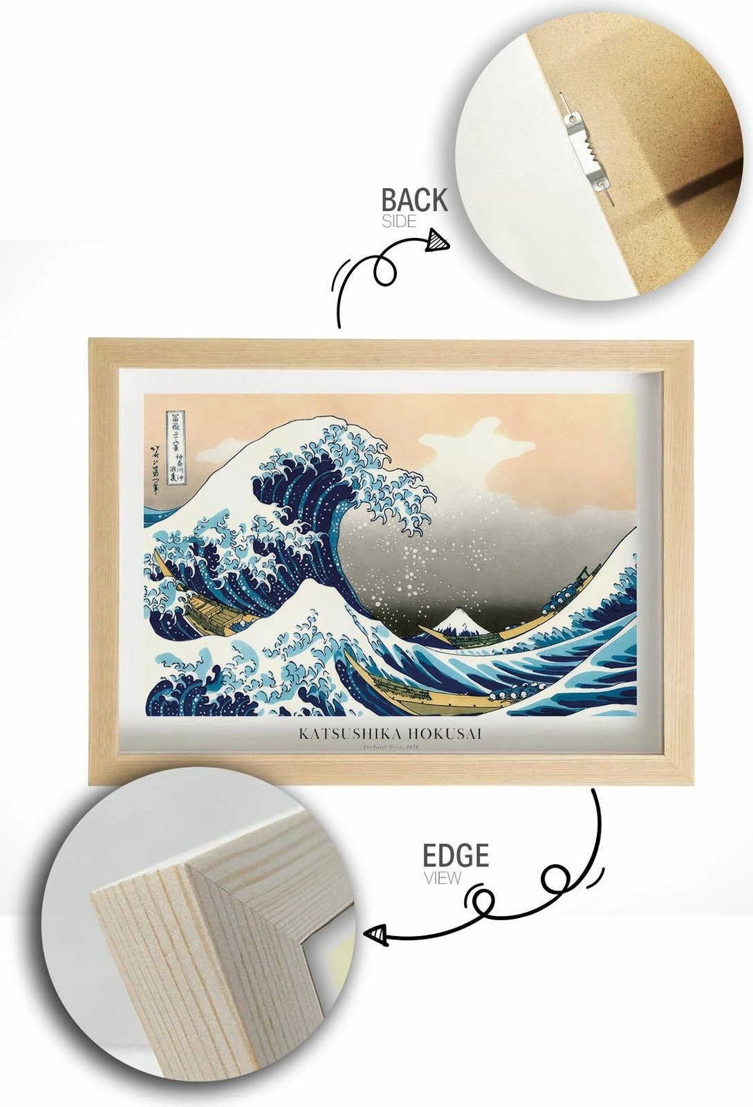 Pikturë dekorative me kornizë, shumëngjyrëshe, Wallity, Lmnmdl27, 33x48cm