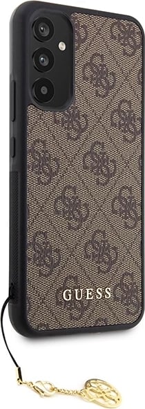 Mbështjellës Guess 4G Charms për Samsung Galaxy A34 5G, kafe Mbështjellës Guess 4G Charms për Samsung Galaxy A34 5G, kafe