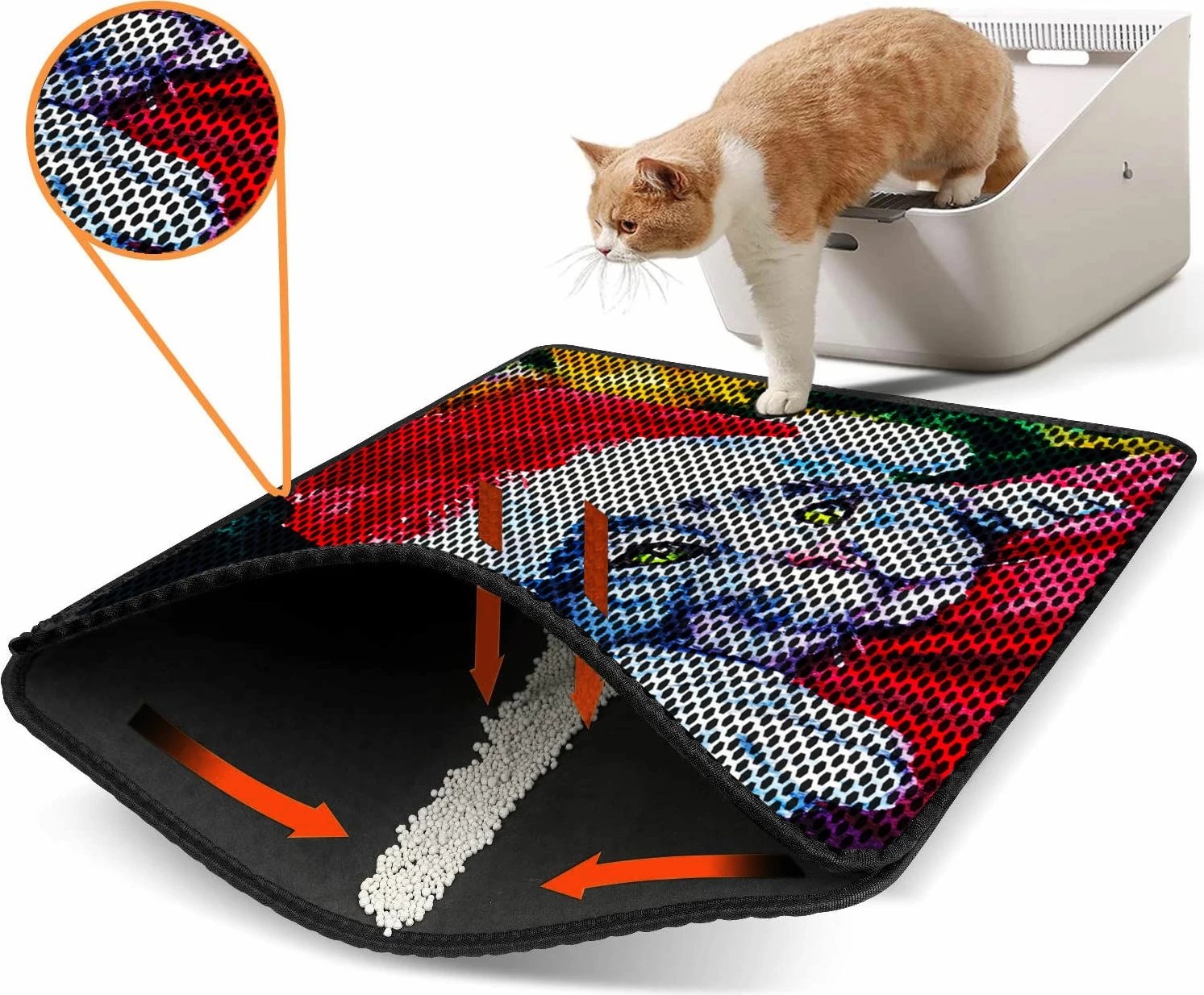 Tapet për rërë mace, shumëngjyrësh, Nrszn0116