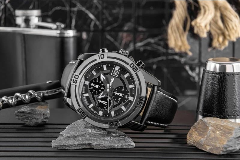 Orë dore për meshkuj Skmei, e zezë