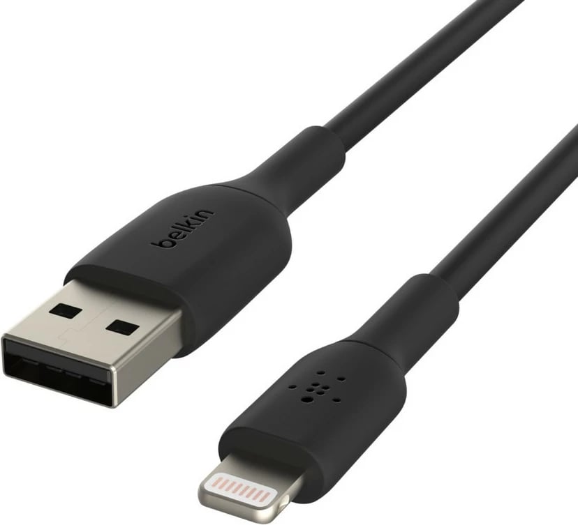 Kabllo Belkin CAA001BT0MBK, 0.15m, Lightning në USB A, e zezë