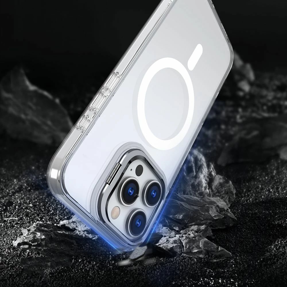 Mbështjellës Tech-Protect MagStand MagSafe për iPhone 16 Pro, Transparent