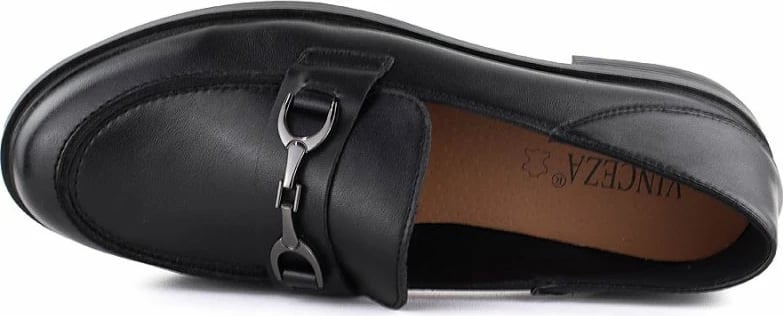 Mokasina lëkure për femra Vinceza 18117, të zeza