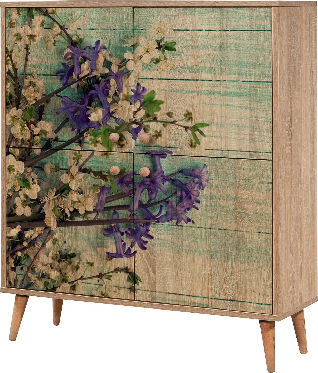 Set mobiljesh për korridor, Sonomo dhe ngjyrë kaltër e errët, Skye Decor, Multilux - 727 - 1048