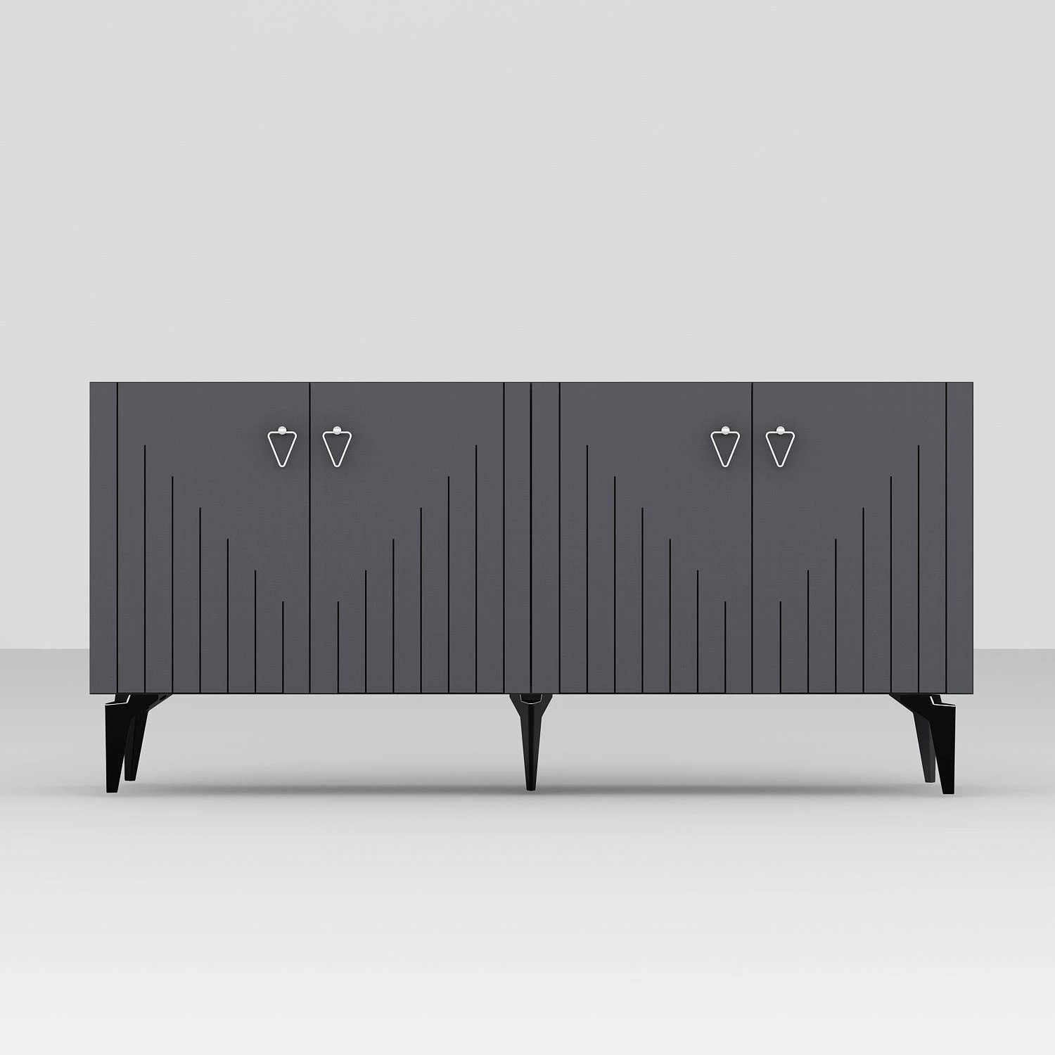 Konsolë Skye Decor, anthracite, argjend