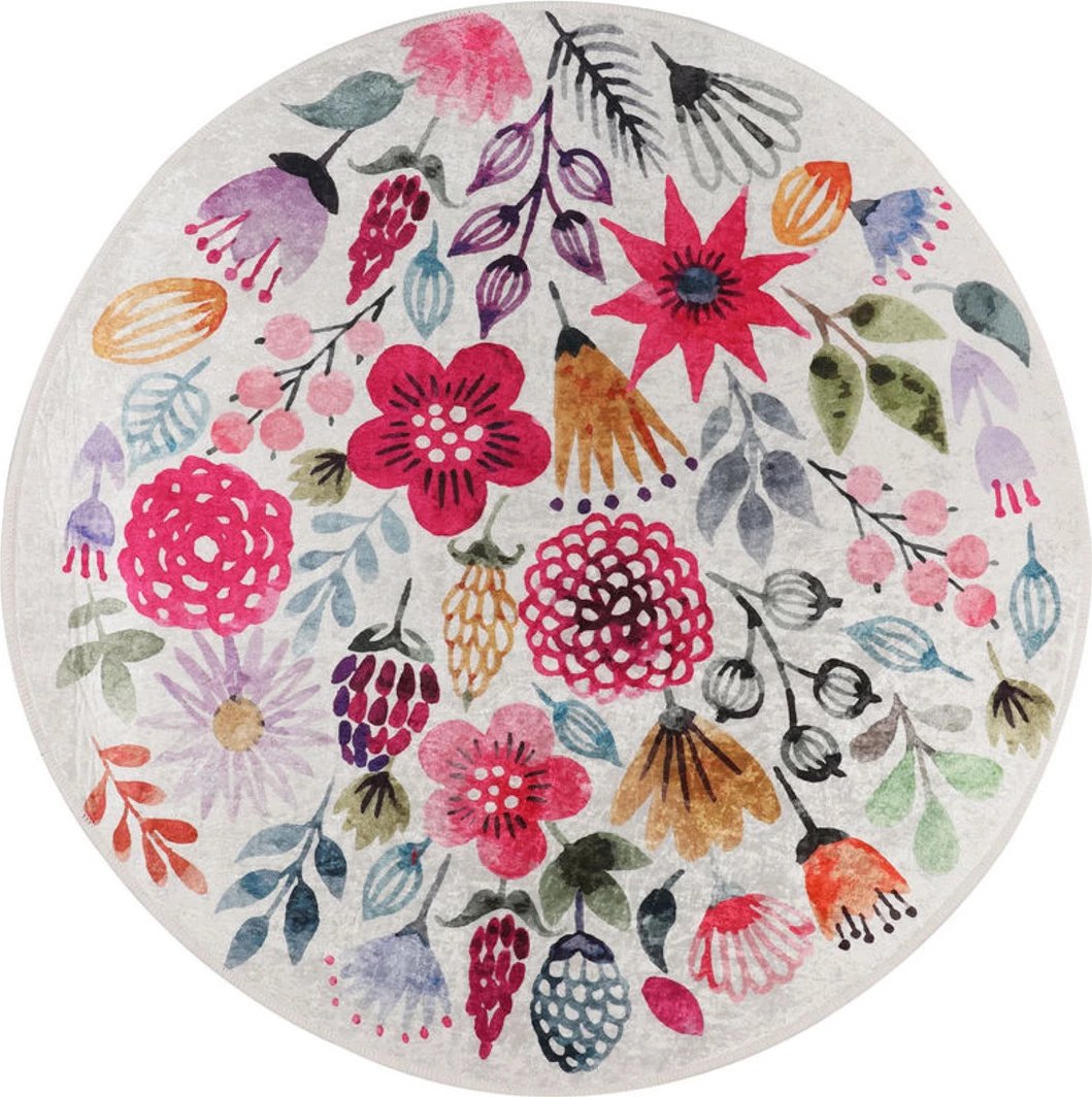 Qilim i rrumbullakët, shumëngjyrësh, 100 cm, Conceptum Hypnose, Drenaj Çap 100