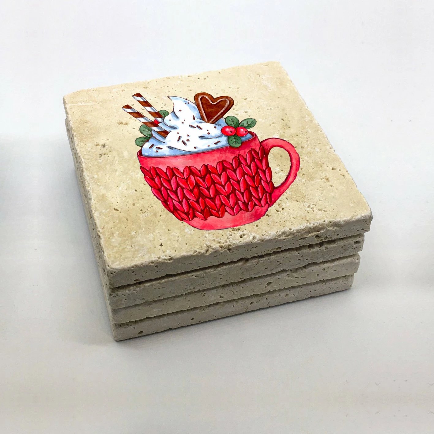 Set nënshimesh prej guri natyral, shumëngjyrëshe, 4 copë, Hermia, TBA4626857