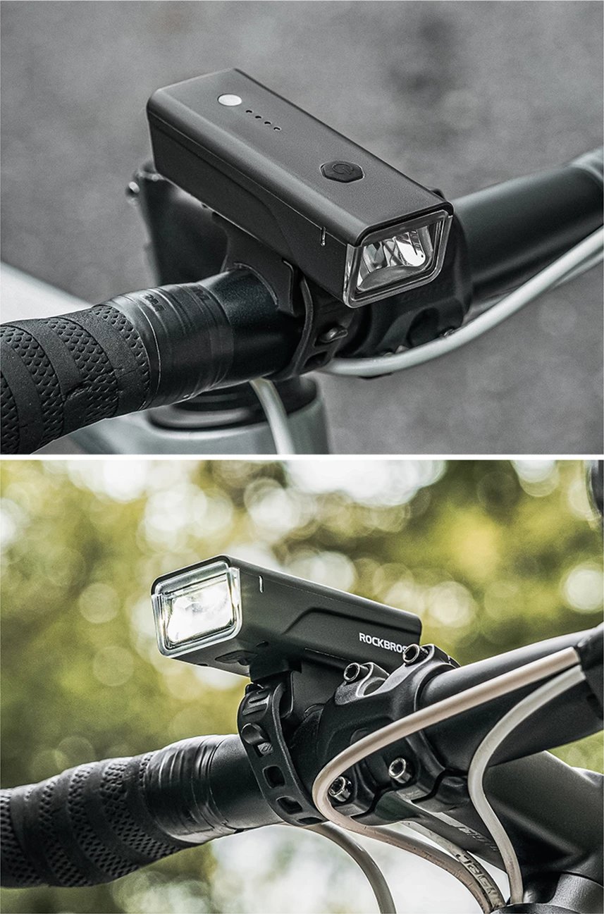 Dritë përpara biçiklete Rockbros 24510003001, 260 lm, 1500 mAh, USB-C, e zezë