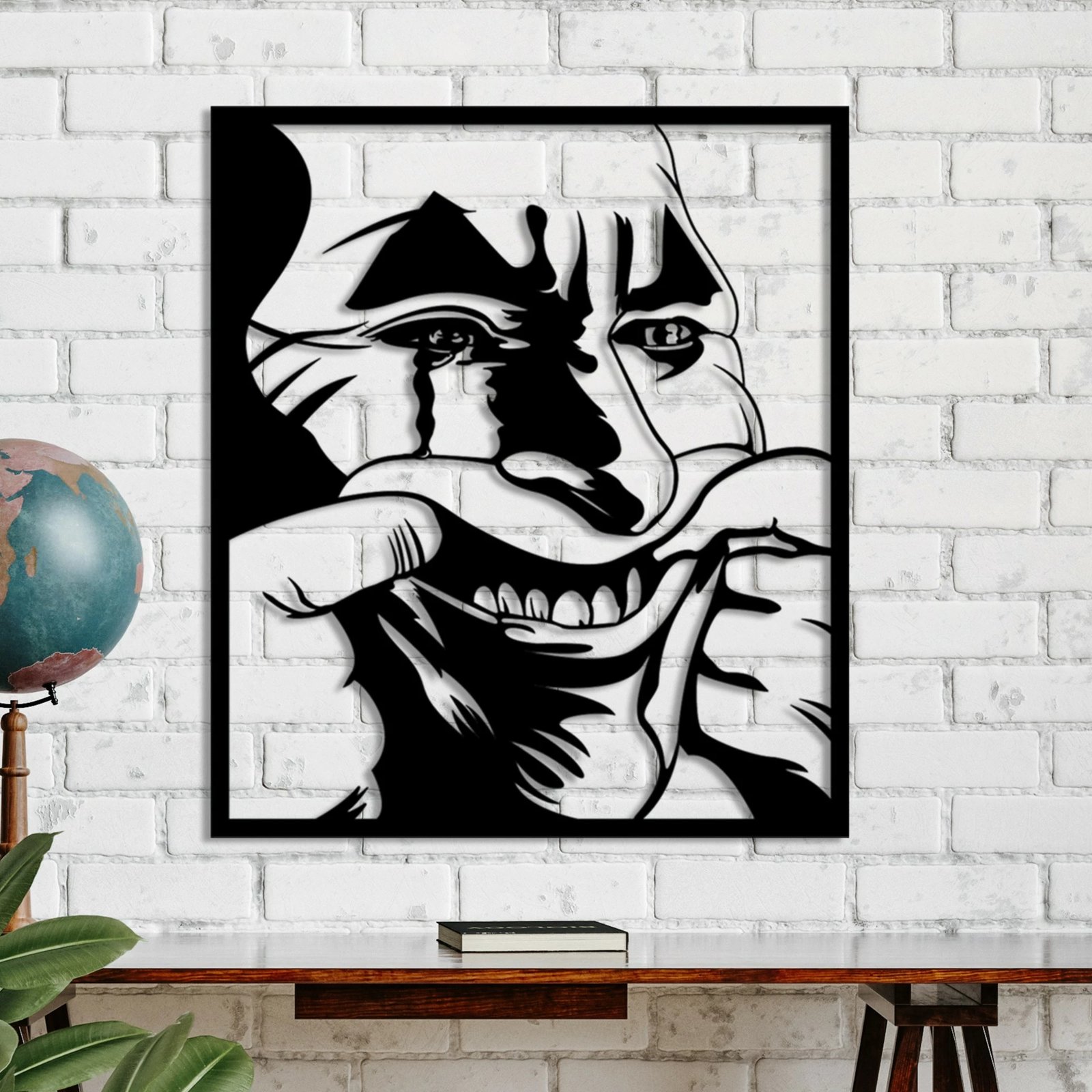 Aksesor dekorativ metalik për mur, Wallity, Pun On A Happy Face