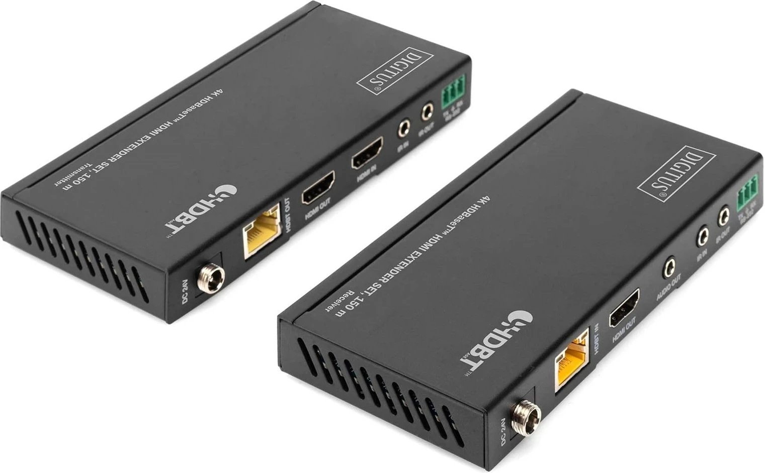 Set transmetues & pranues AV Digitus DS-55508, 4K HDBaseT, 150m, i zi