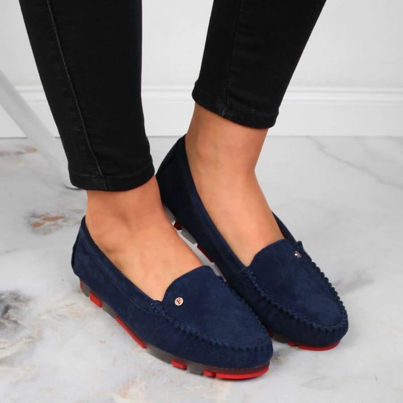 Atlete prej lëkure suede Filippo për femra, blu marine