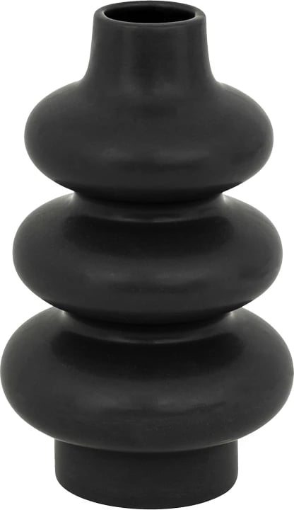 Vazo Zerve qeramike, ngjyrë e zezë, D15.2x25cm