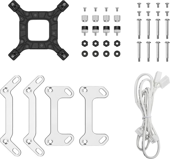Kasë ftohëse me lëng DeepCool LT240, 2x12 cm, e bardhë