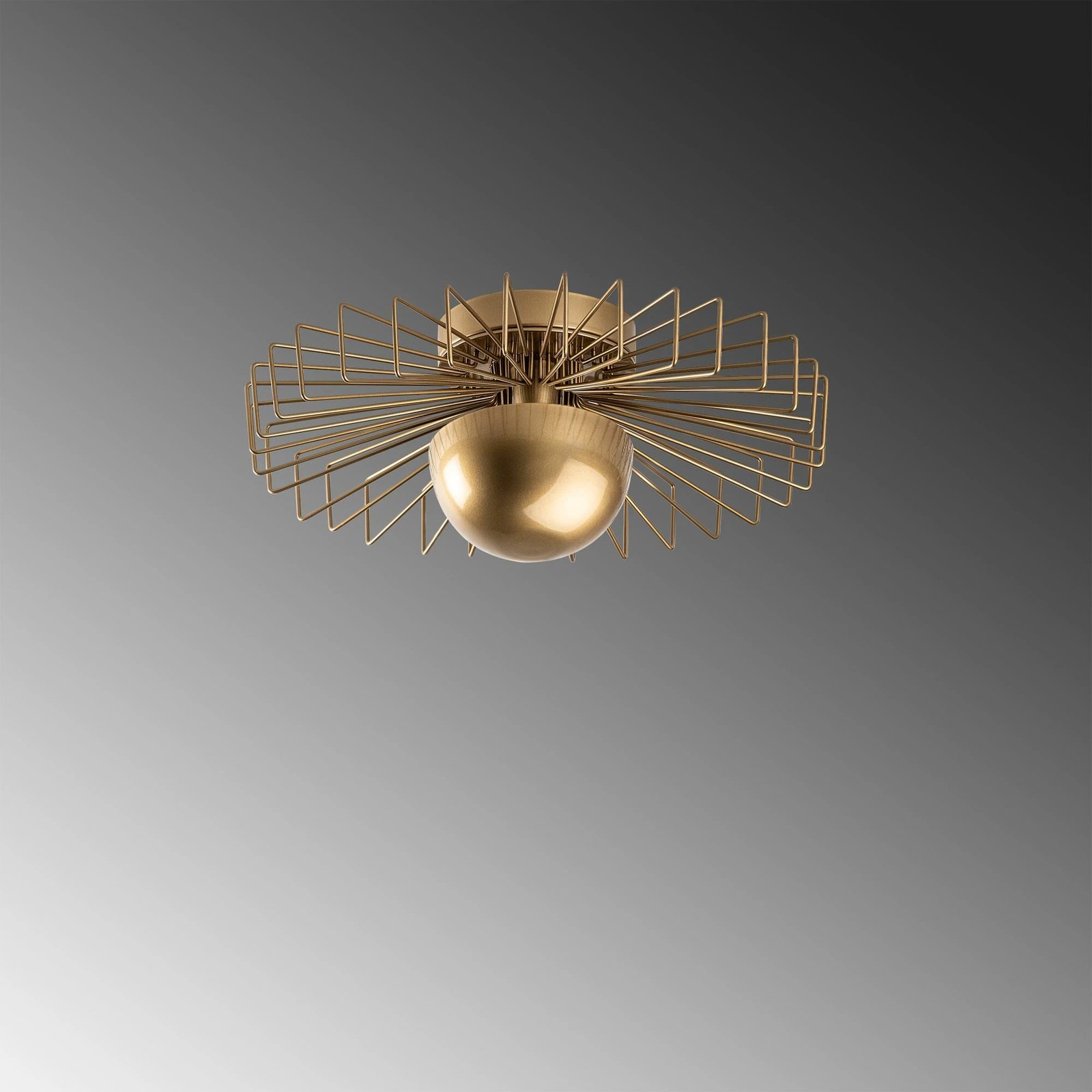 Llambë tavani Opviq Kaya, metal i artë, 45x45x18cm Llambë tavani Opviq Kaya, metal i artë, 45x45x18cm