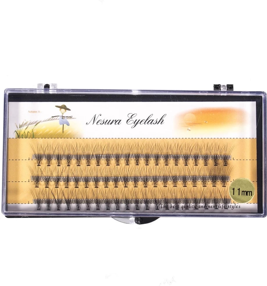 Klastera qerpikësh për femra Sunone Nesura Premium 11mm, të zinj, 60 copë