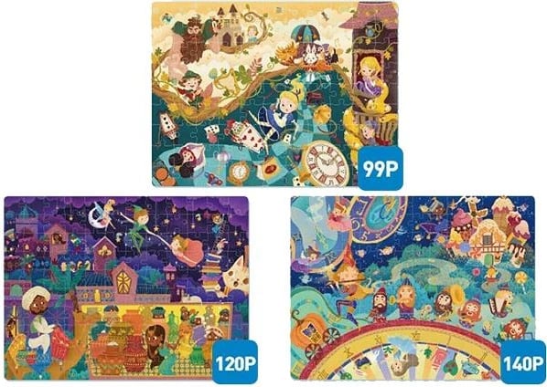 Puzzle Mideer Level Up 3 në 1, 99-140 pjesë, për fëmijë 4+