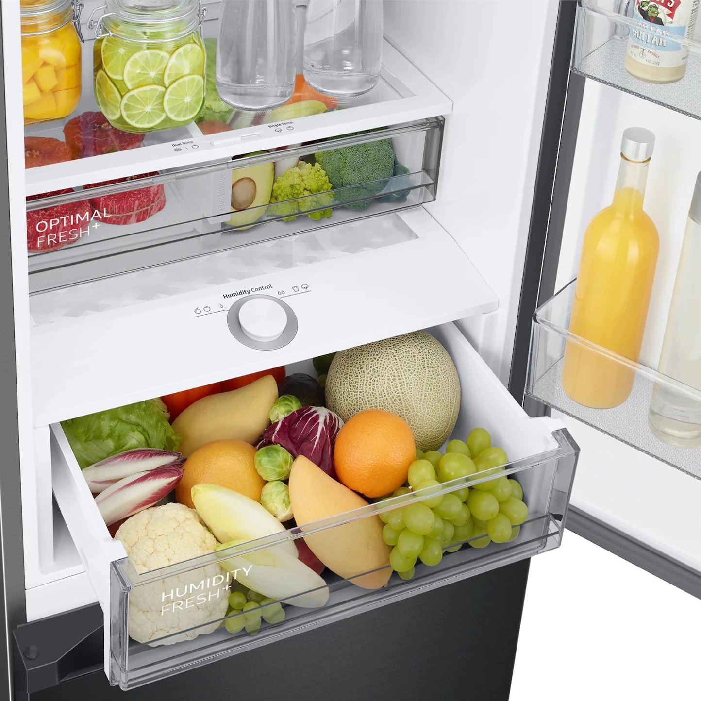 Frigorifer kombinë, Samsung RB38C7B6CB1/EF, 340 L, No Frost, Metal Cooling, BESPOKE, e zezë