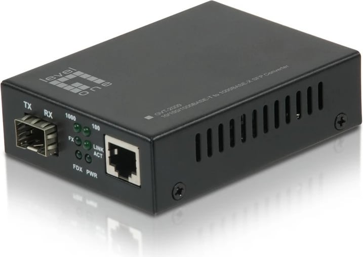 Konvertues media LevelOne RJ45 në SFP, Gigabit, 1000 Mbit/s