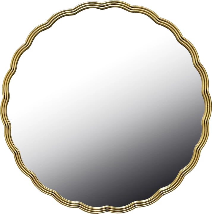 Pasqyrë rrethore Fergan, metal i artë, D80x2.5cm