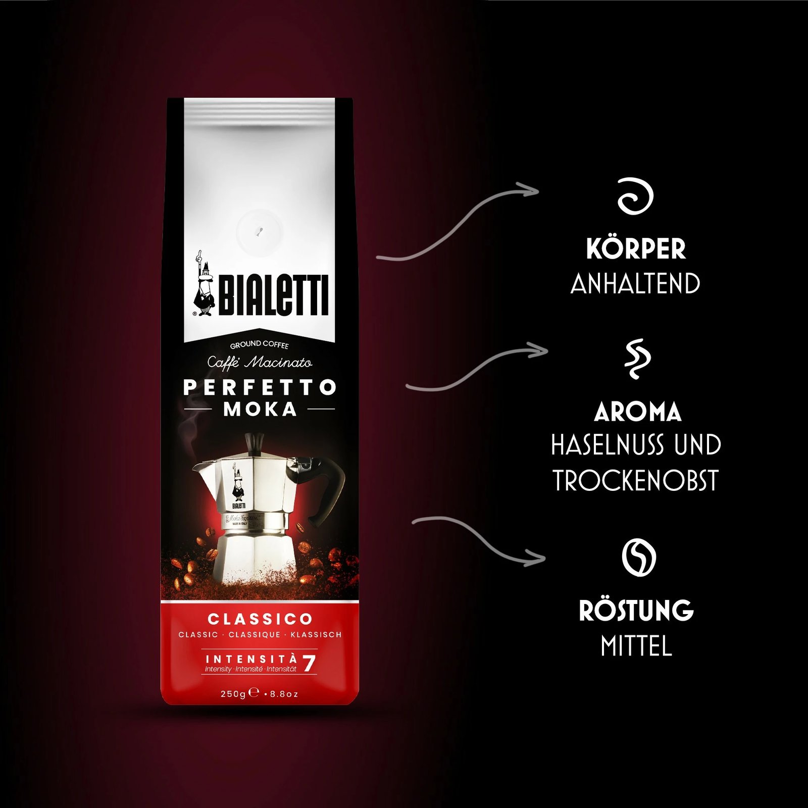 Kafe e bluar Bialetti Perfetto Moka Classico 250g