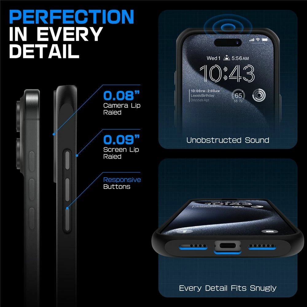 Mbështjellës Supcase UB Mag për iPhone 15 Pro Max, MagSafe, i zi