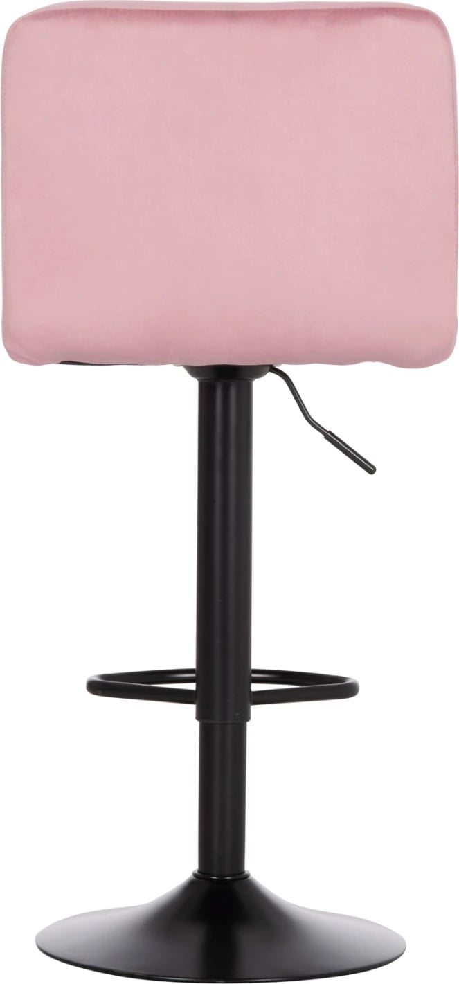 Karrige për bar rrotulluese DIANA, kadife rozë e zbehtë, metal i zi mat, FH202.42, 44x52x109cm, set prej 2 copësh