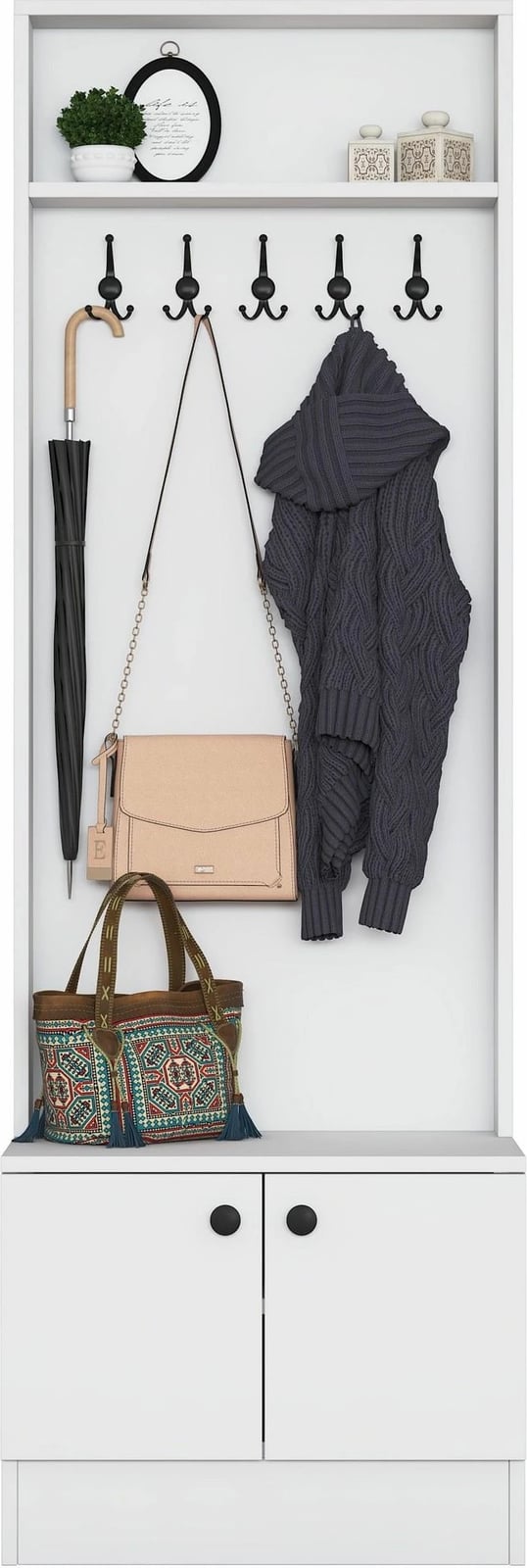 Stendë për koridor, ngjyrë e bardhë, Skye Decor, M16 - 1572