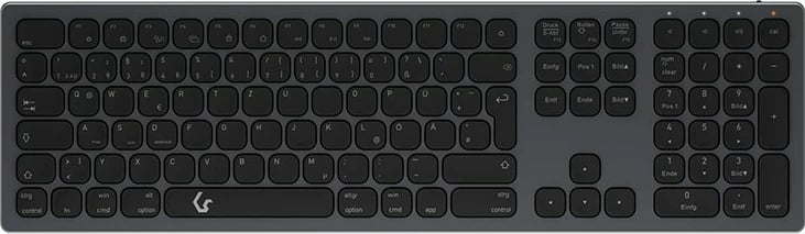 Tastierë KeySonic KSK-8023BTRF, full-size, wireless, Bluetooth, QWERTZ, antracit/zezë