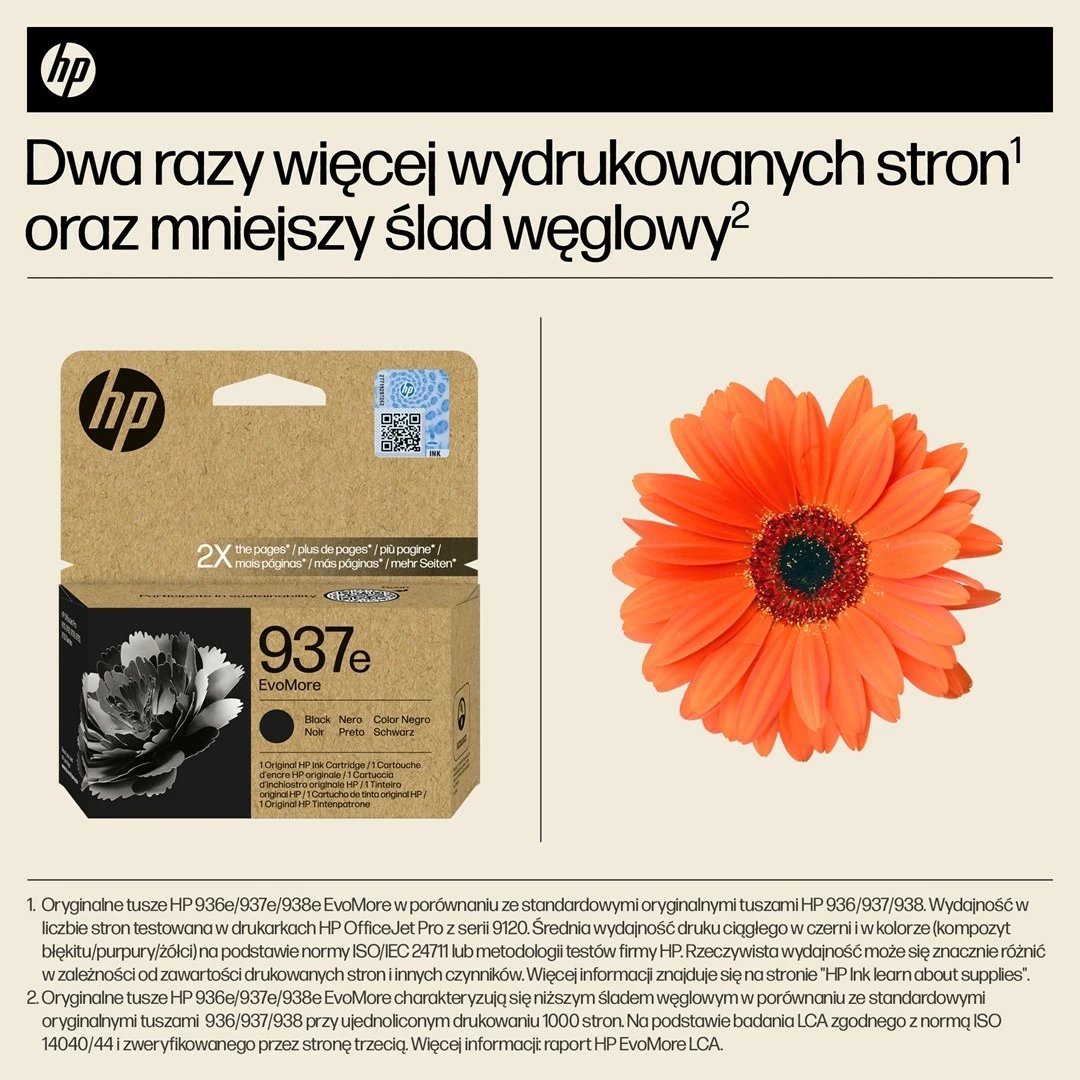 Toner HP 937e EvoMore origjinal, i zi
