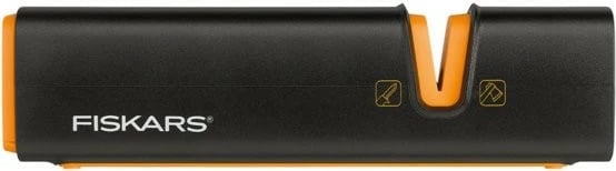 Mprehës Fiskars Xsharp 1000601, për sëpata dhe thika, zi/portokalli Mprehës Fiskars Xsharp 1000601, për sëpata dhe thika, zi/portokalli