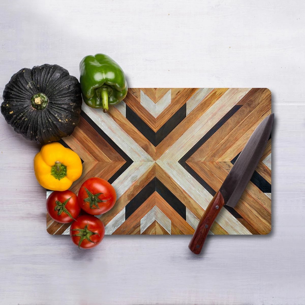 Dërrasë prerëse prej xhami të temperuar, shumëngjyrëshe, Hermia Ckt119 - 3040, 30x40cm Dërrasë prerëse prej xhami të temperuar, shumëngjyrëshe, Hermia Ckt119 - 3040, 30x40cm