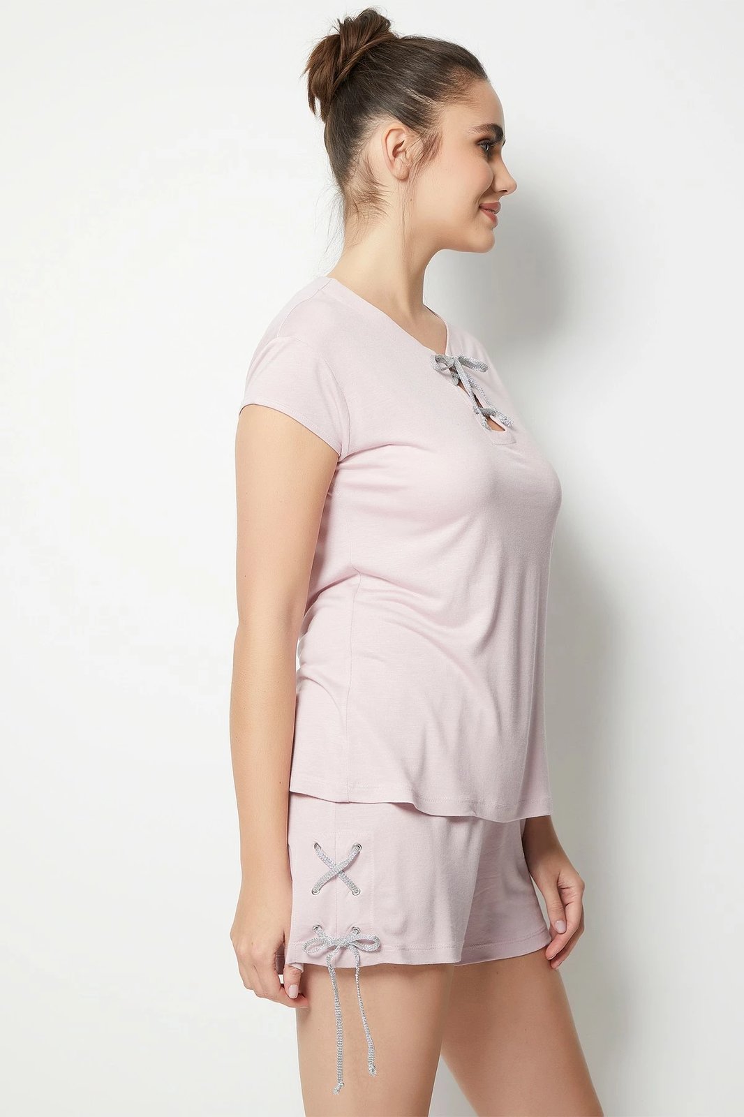 Set pizhamash për gra, Jumeon, 002-000502, ngjyrë rozë