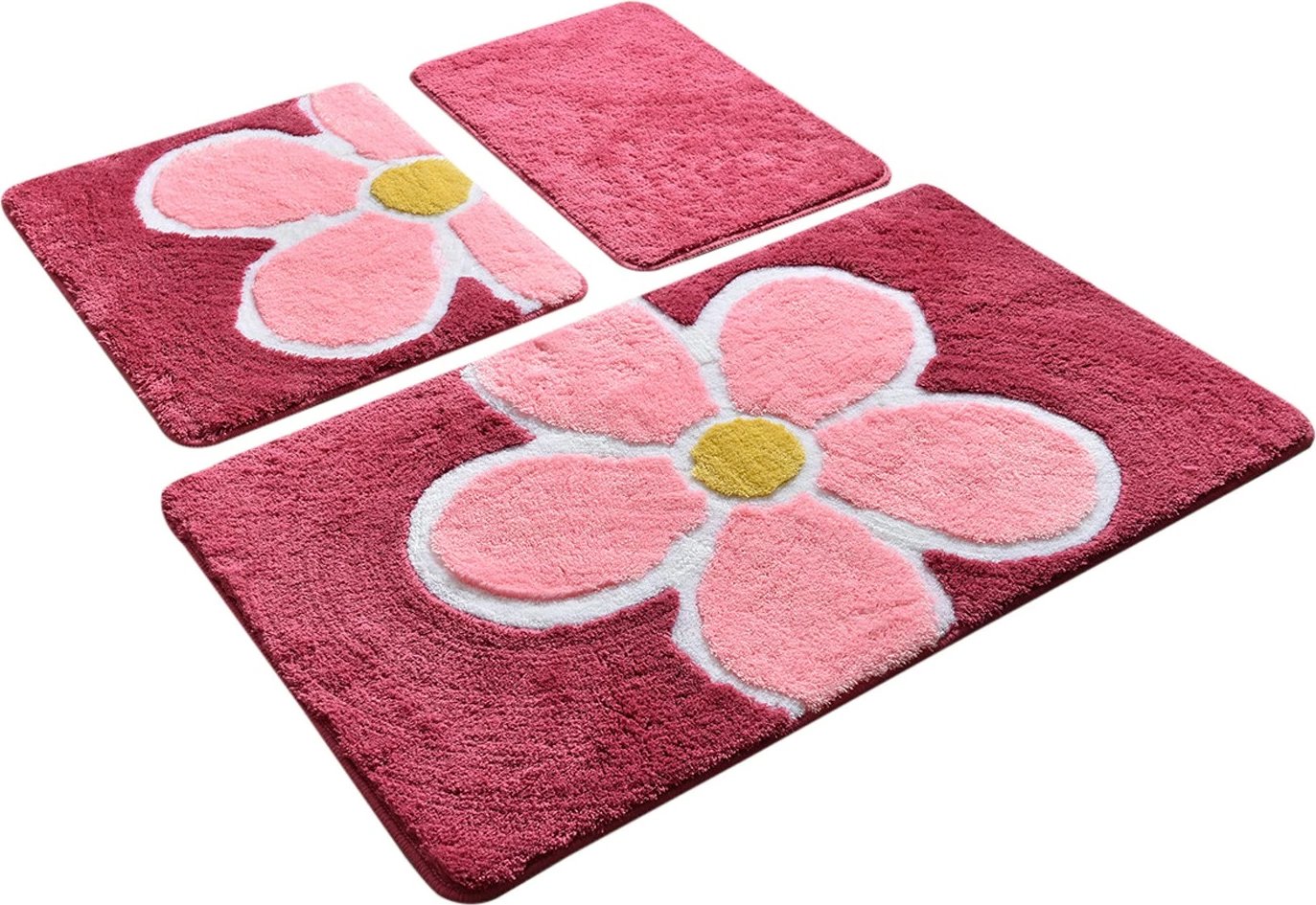 Set tapetesh për banjo akrilik (3 copë), lule, fuchsia, Mijolnir