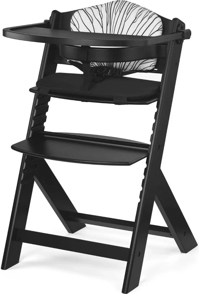 Jastëkë për karrige ushqimi Kinderkraft ENOCK, set 2 copë, e zezë dhe e bardhë