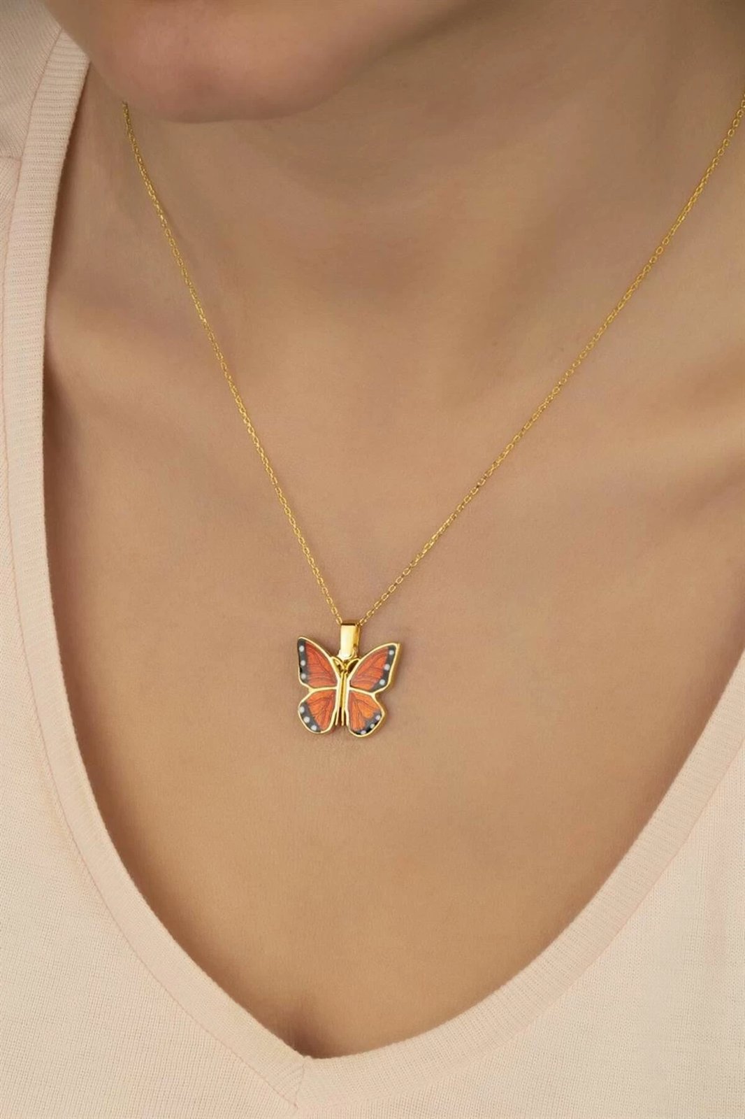 Varëse argjendi me flutur, ngjyrë ari, Jumeon, SLVNJWLRY00057