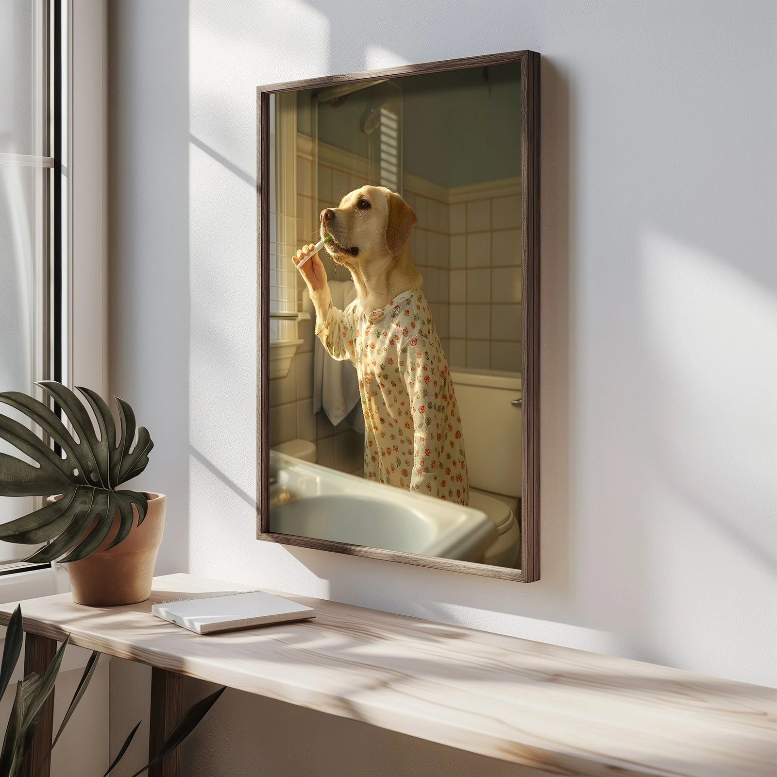 Pikturë dekorative me kornizë MDF, shumëngjyrëshe, HUM065, 50x70x3.5cm