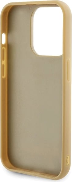 Mbështjellës Guess Disco Metal Script për iPhone 15 Pro, ari
