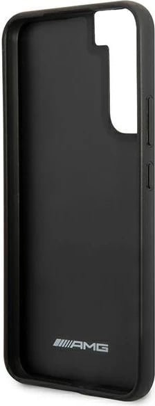 Mbështjellës Mercedes AMG AMHCS22MBLSCA për Samsung Galaxy S22+, hardcase Carbon Stripe&Embossed, i zi