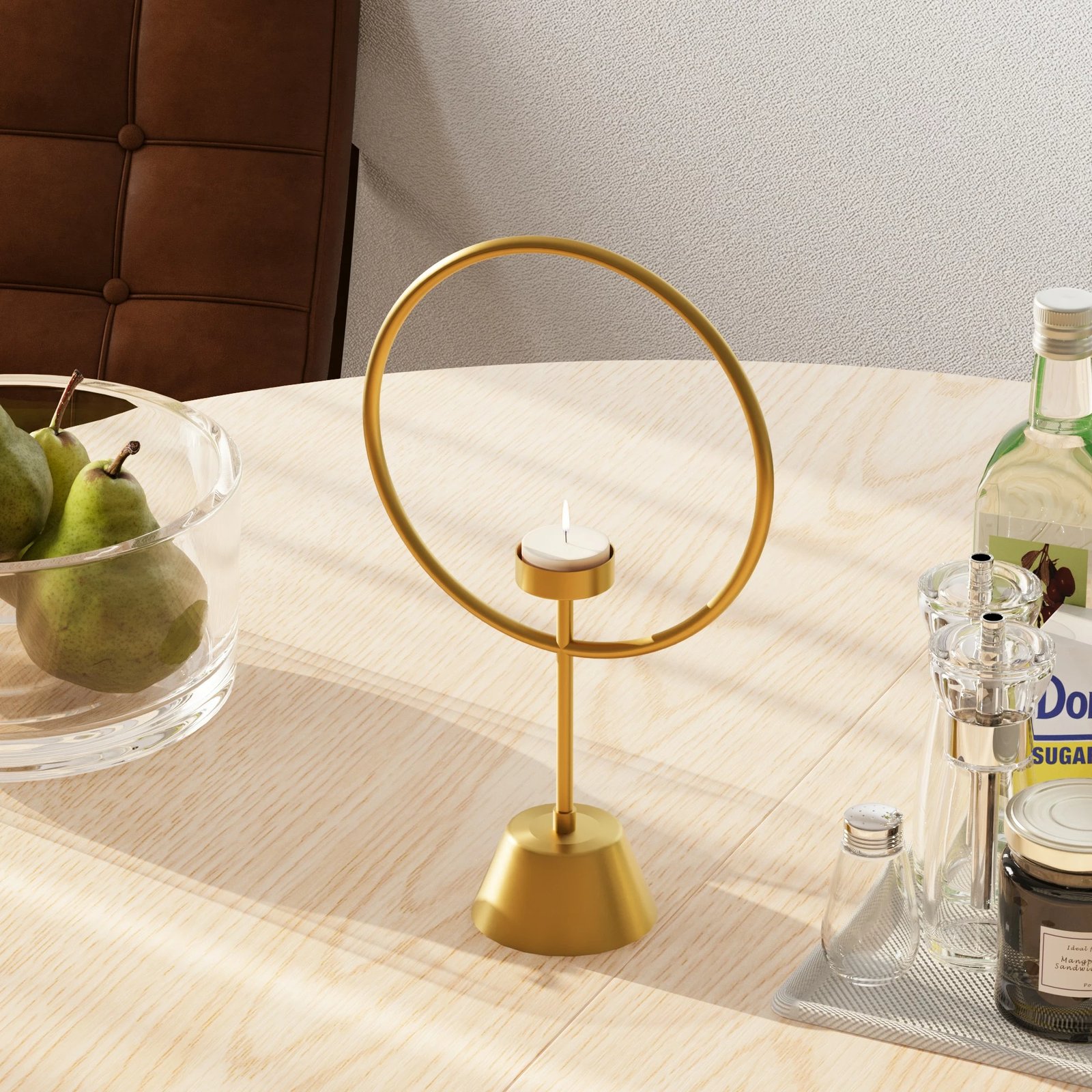 Aksesor dekorativ metalik, ngjyrë ari, Aberto Design, Caıros-B