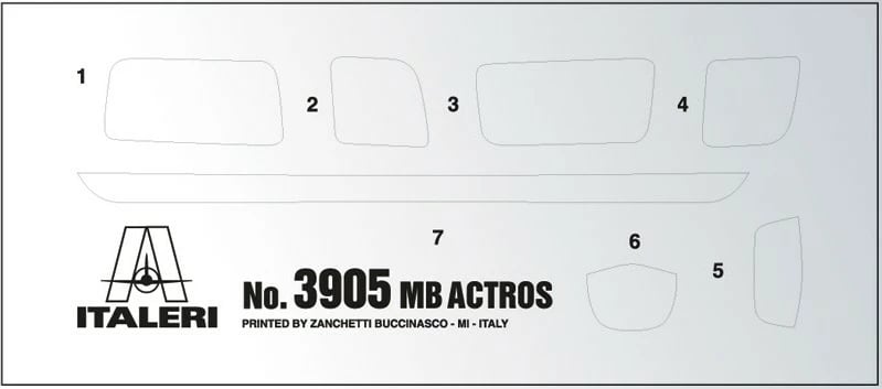 Model kamioni Italeri Mercedes Benz Actros MP4 Gigaspace, 1:24, plastik