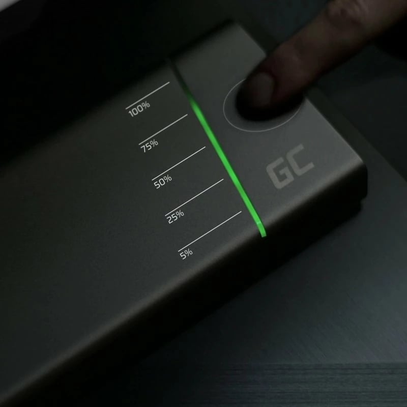 Powerbank Green Cell PowerPlay Ultra PBGC04, 26800mAh, Zi/Argjend