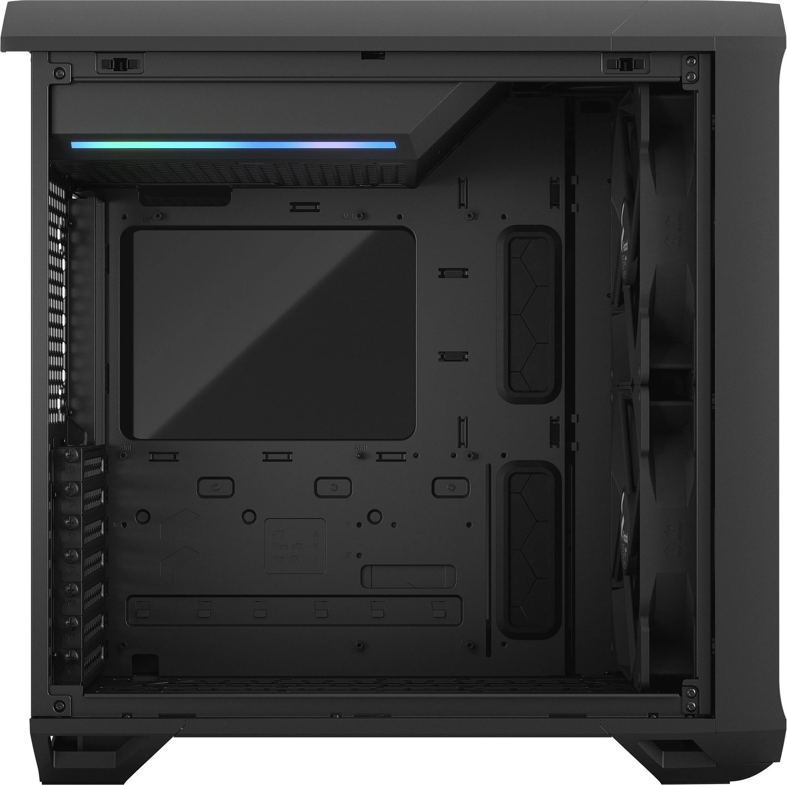 Kasë Fractal Design Torrent Compact, Tower, ATX/EATX/micro ATX/Mini-ITX, xham i temperuar, e zezë Kasë Fractal Design Torrent Compact, Tower, ATX/EATX/micro ATX/Mini-ITX, xham i temperuar, e zezë