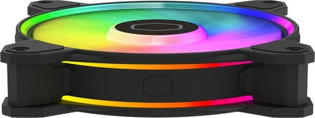 Ventilator ftohës për kasë Cooler Master MasterFan MF120 Halo 2, 120mm, ARGB Gen 2, PWM 4-pin, 1 copë, e zezë
